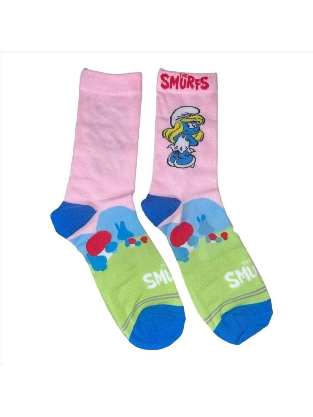 4/$25 The Smurfs Socks Ladies Socks Smurfet Novelty Socks New
